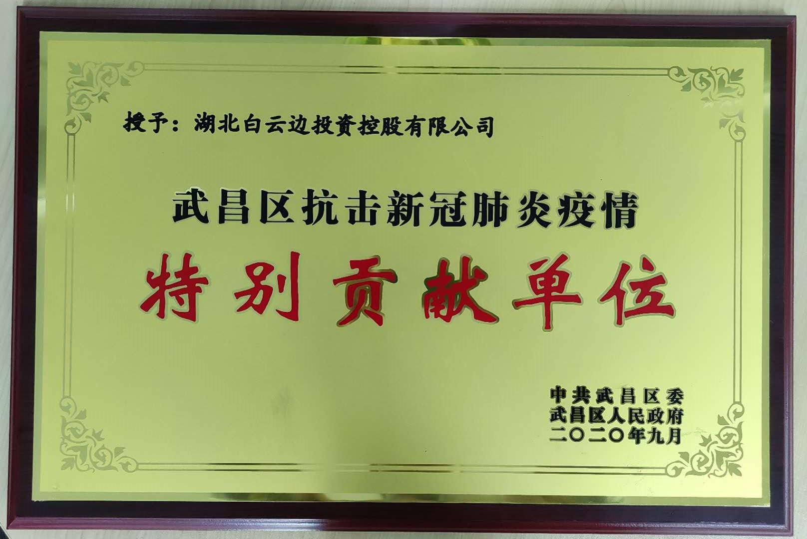 热烈祝贺918博天堂集团荣获武昌区、江岸区抗疫奖项
